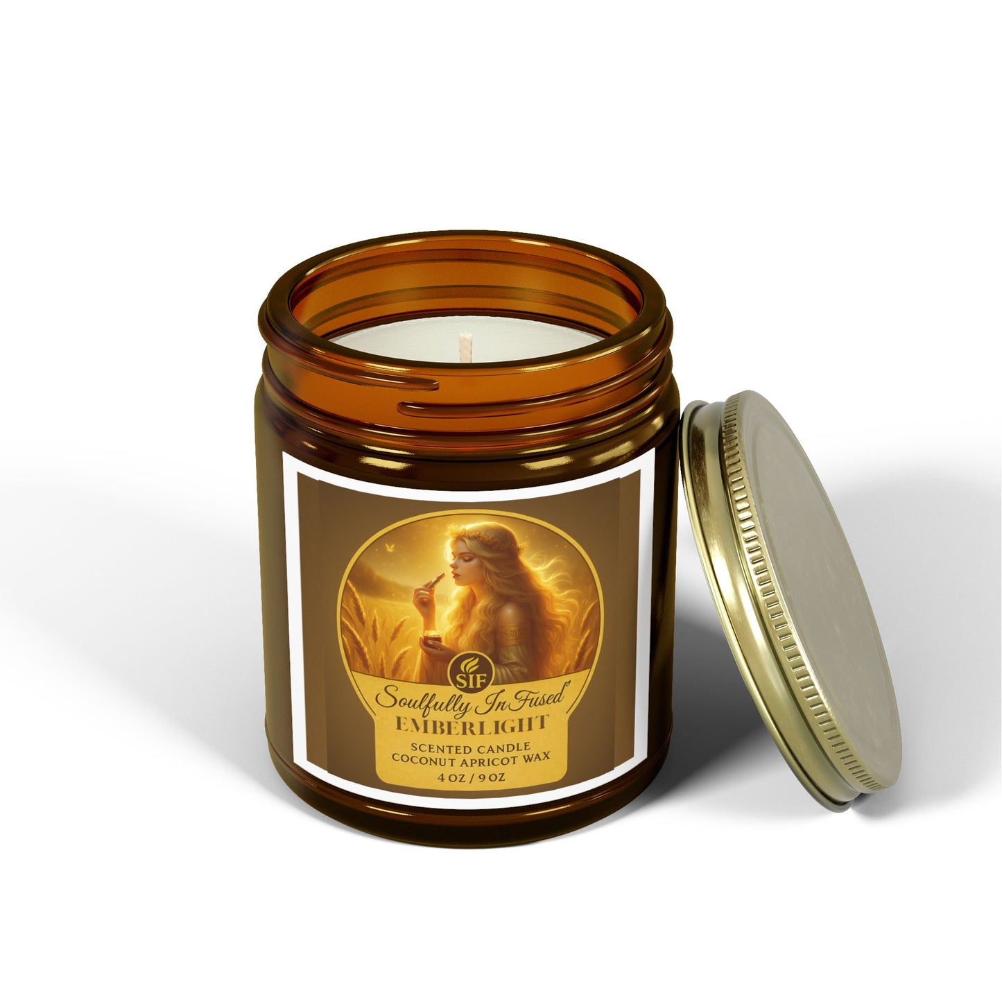 Sif’s Emberlight Coconut Apricot Scented Candles 4.0 / 9.0 oz