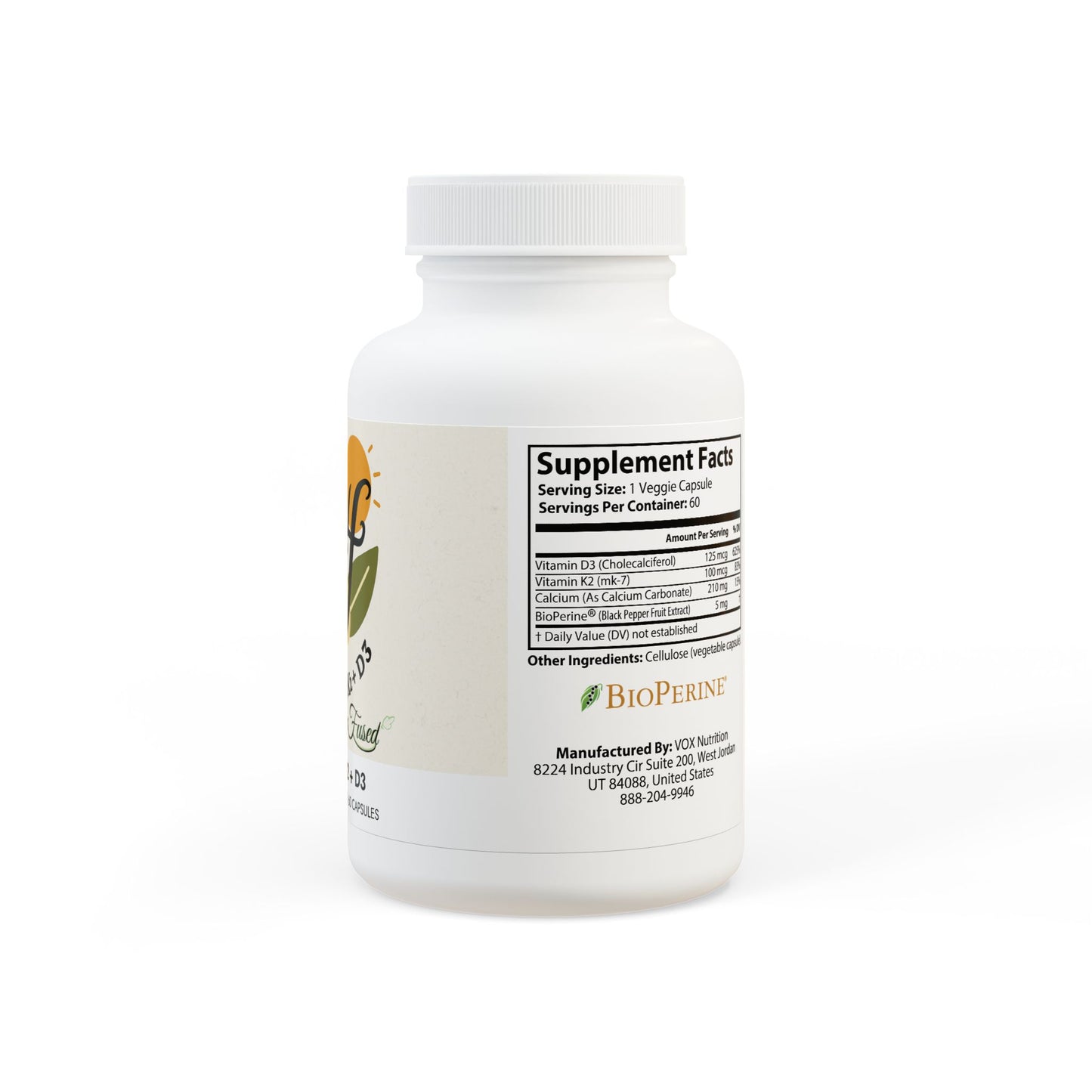 Sif's Vitamin K2 + D3 Supplement (60 Capsules)