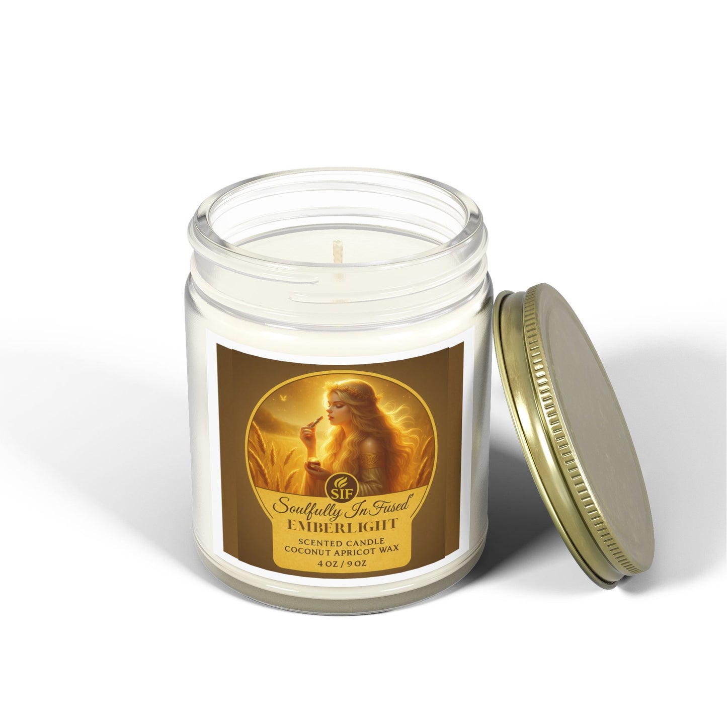 Sif’s Emberlight Coconut Apricot Scented Candles 4.0 / 9.0 oz