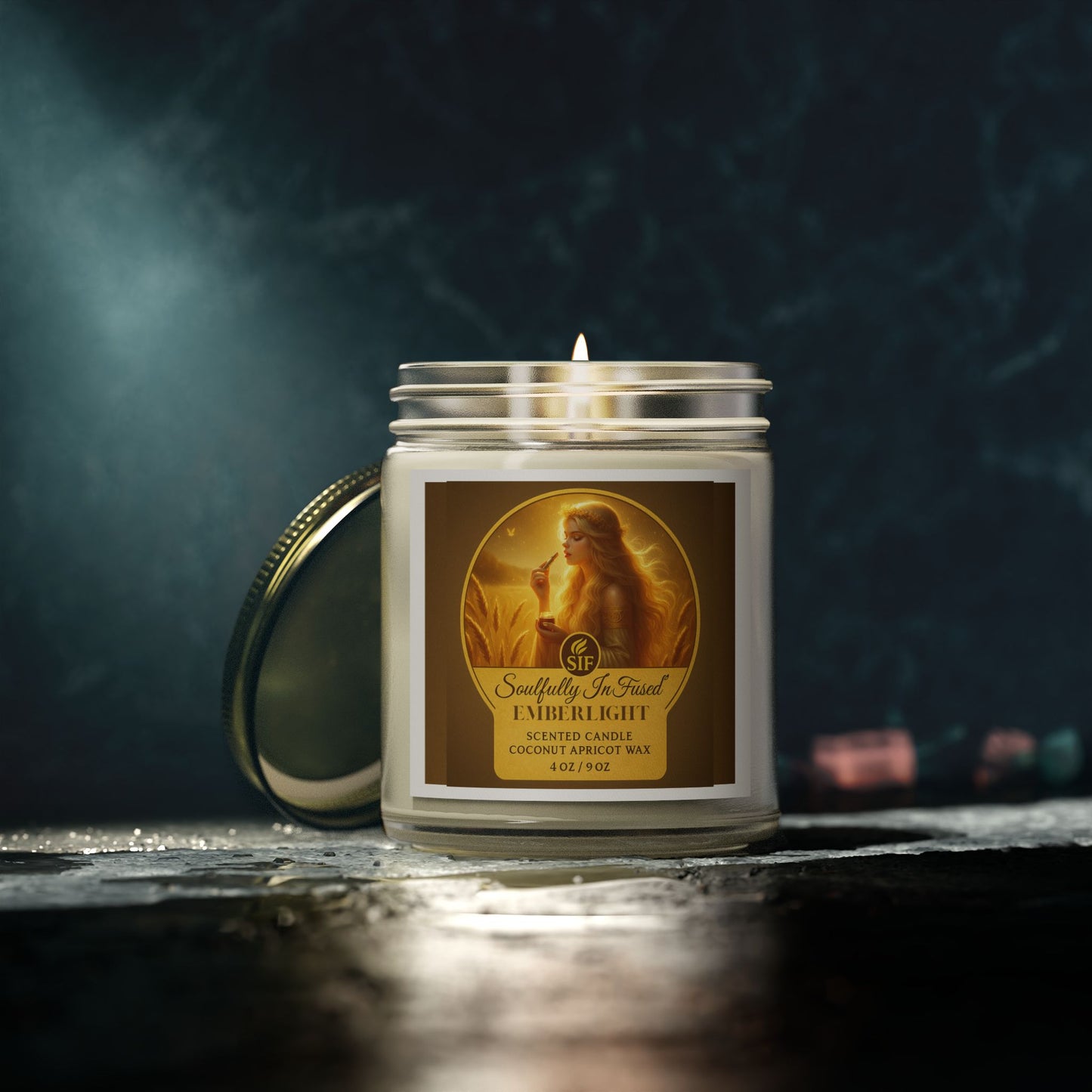 Sif’s Emberlight Coconut Apricot Scented Candles 4.0 / 9.0 oz