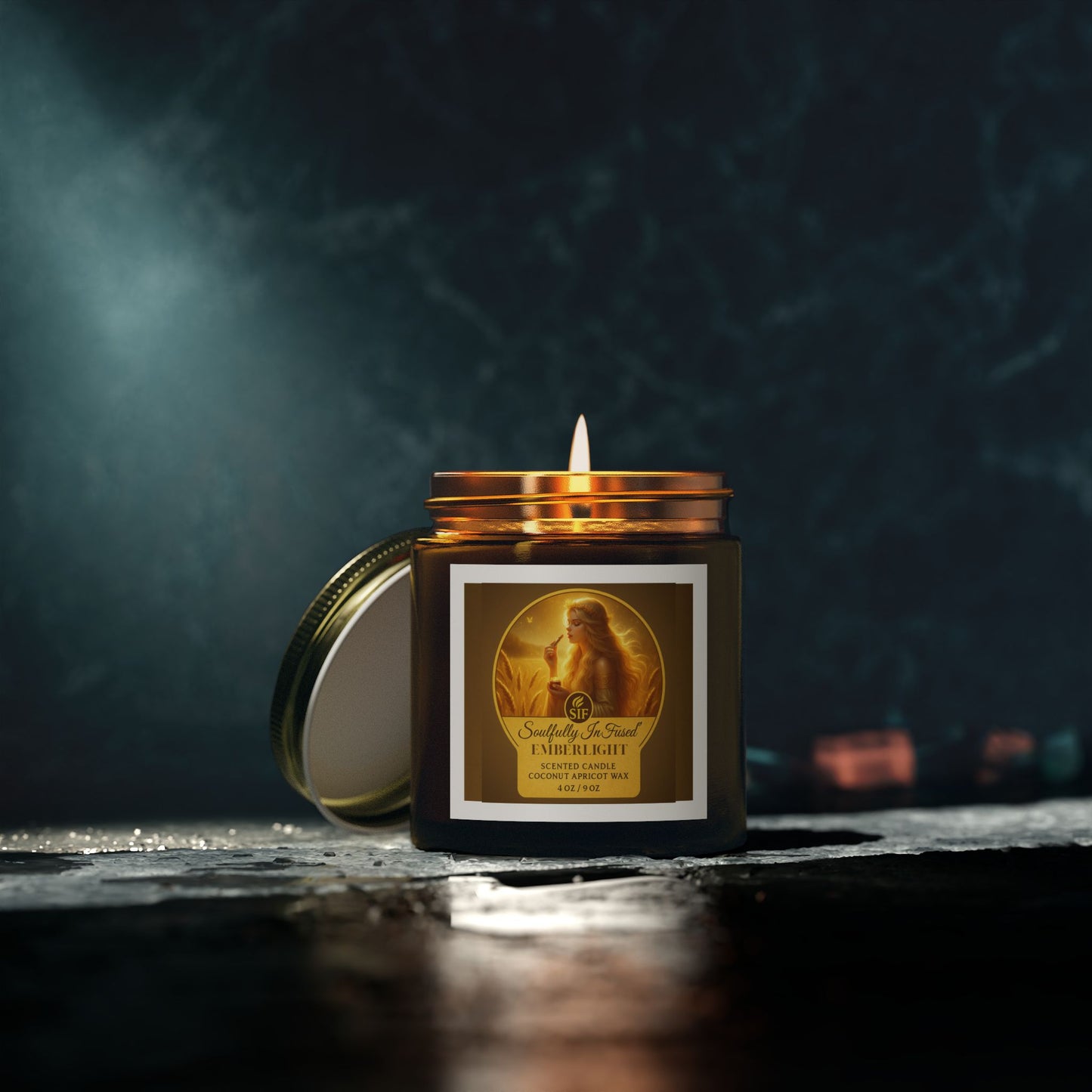 Sif’s Emberlight Coconut Apricot Scented Candles 4.0 / 9.0 oz