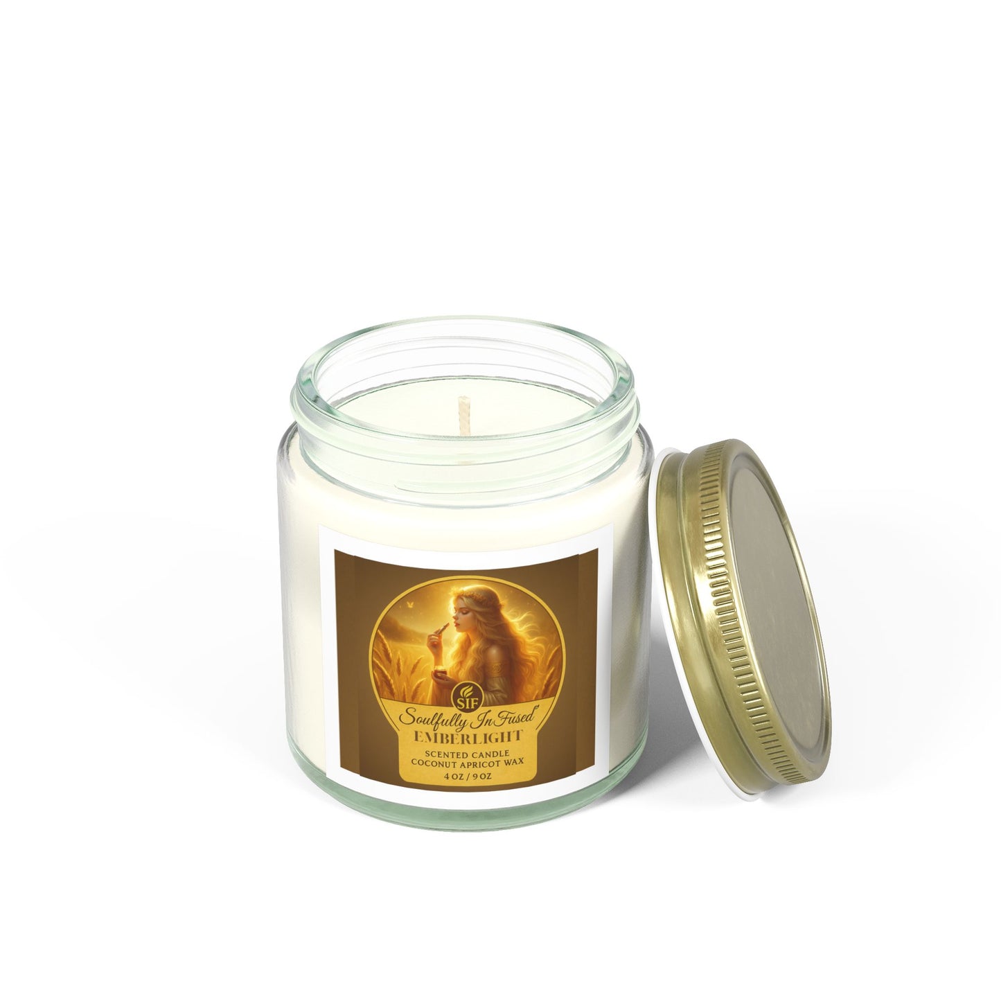 Sif’s Emberlight Coconut Apricot Scented Candles 4.0 / 9.0 oz