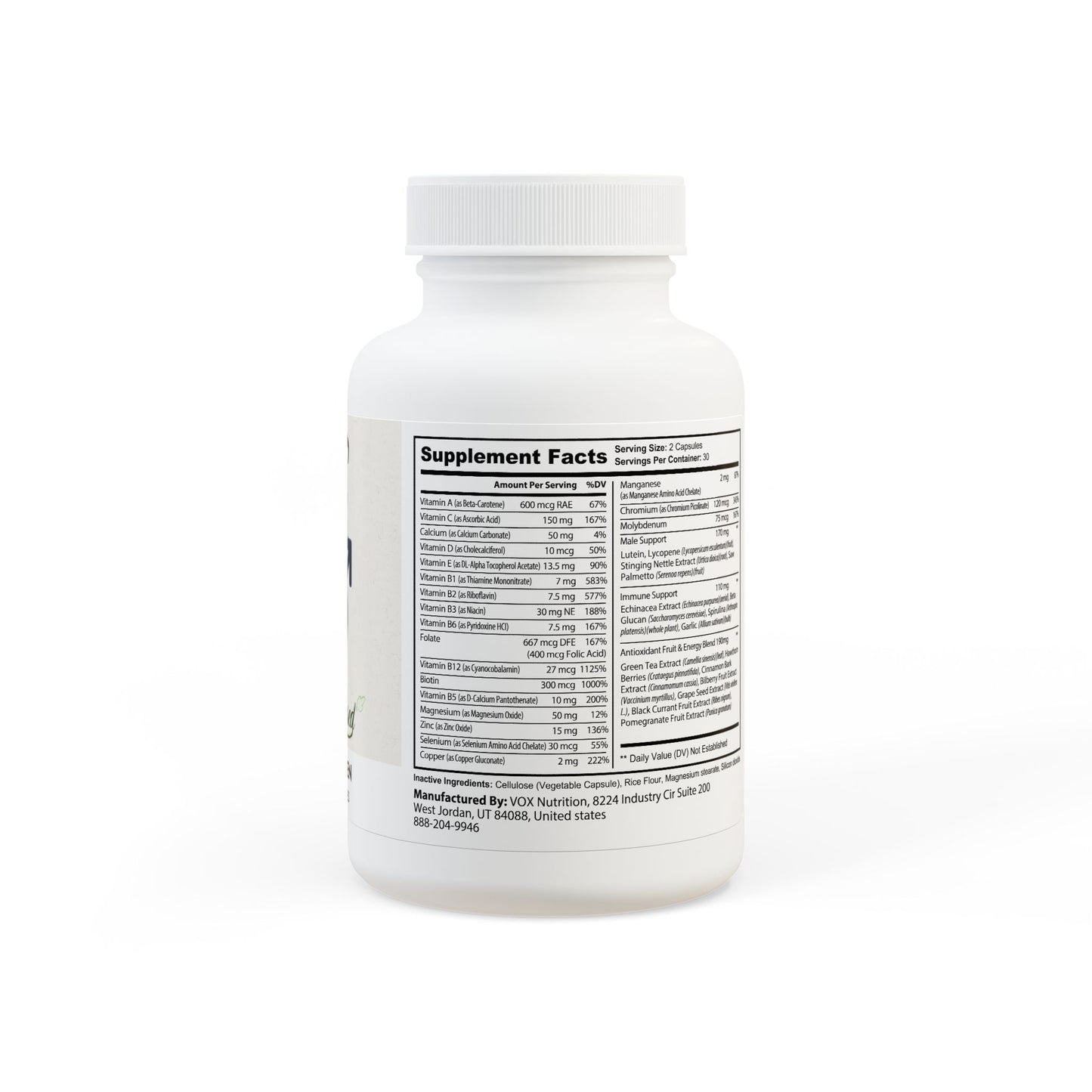 Sif's Multivitamin for Men Supplement (60 Capsules)