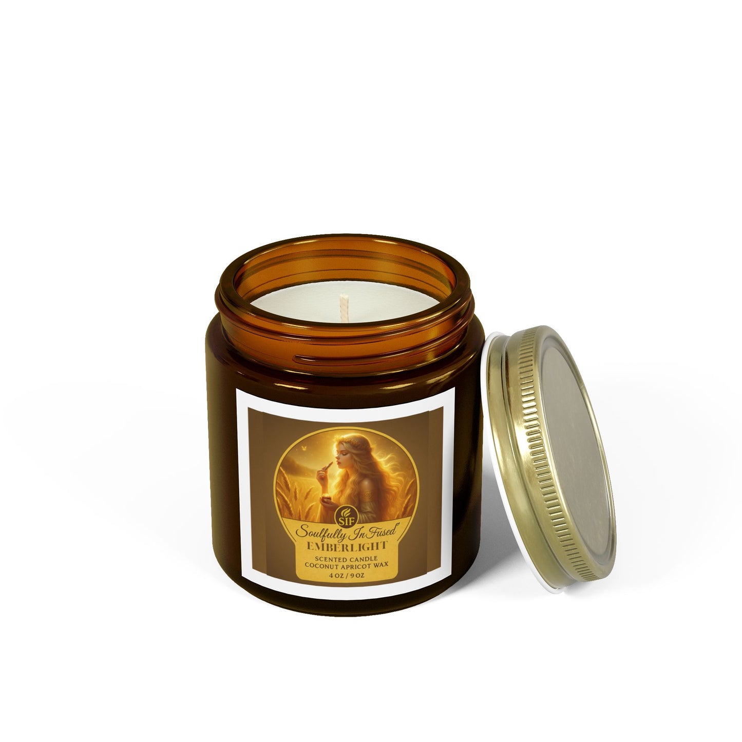 Sif’s Emberlight Coconut Apricot Scented Candles 4.0 / 9.0 oz